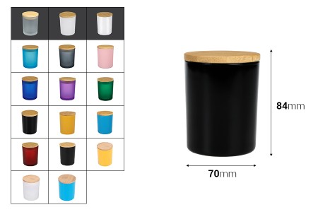 Staklena tegla 70x84 mm sa drvenim sigurnosnim poklopcem-2