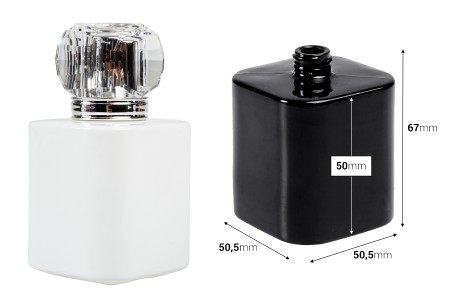 Staklena luksuzna bočica za parfeme 50 ml (15/400) u crnoj ili beloj boji-2