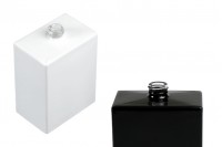 Staklena bočica za parfeme 100 ml luksuzna (PP 15) četvrtasta u crnoj ili beloj boji