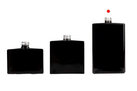 Staklena pravougaona parfemska bočica 100mL (15/400) crne ili bele boje-3