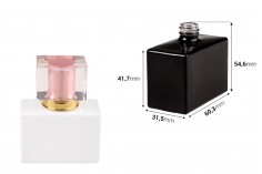 Staklena pravougaona parfemska bočica 30mL (15/400) crne ili bele boje
