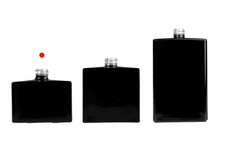 Staklena pravougaona parfemska bočica 30mL (15/400) crne ili bele boje-5