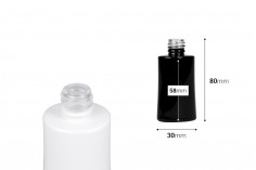 Staklena bočica za parfeme 30mL ovalna u crnoj ili beloj boji (18/415)