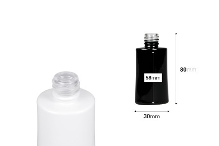 Staklena bočica za parfeme 30mL ovalna u crnoj ili beloj boji (18/415)-2