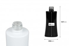 Staklena bočica za parfeme 50mL ovalna u crnoj ili beloj boji (18/415)
