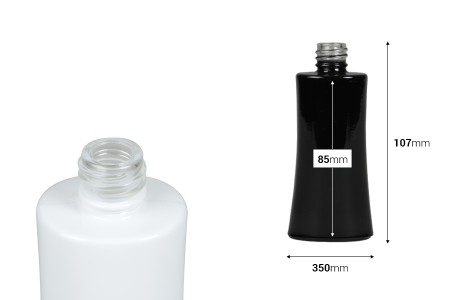 Staklena bočica za parfeme 50mL ovalna u crnoj ili beloj boji (18/415)-dimenzije_slike