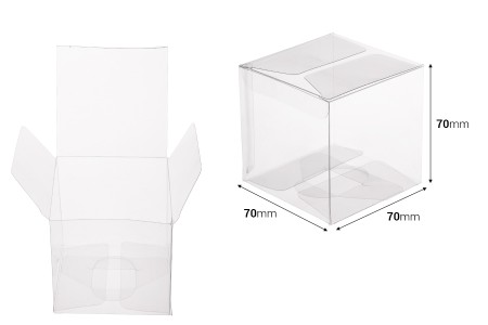 Sklopiva providna PET kutija za pakovanje 70x70x70 mm - 50 kom-dimenzije_slike