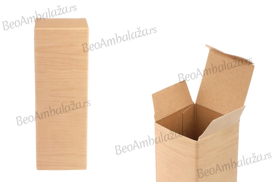 Kartonska kutija 49x49x141mm, u dezenu drveta - 50 kom
