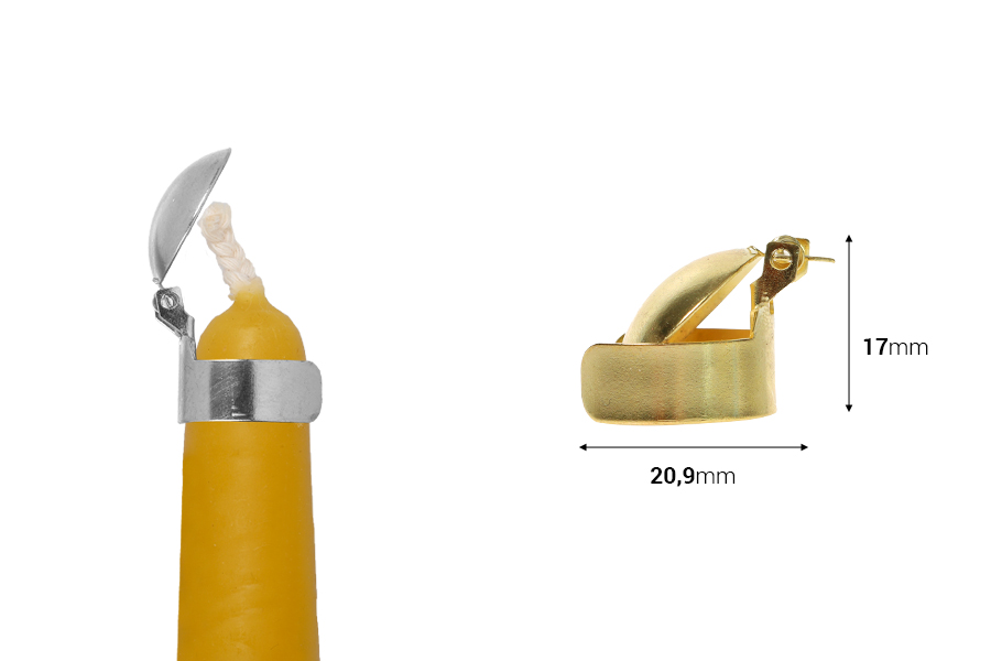 Automatski metalni aparat za gašenje sveća, u zlatnoj ili srebrnoj boji-dimenzije_slike