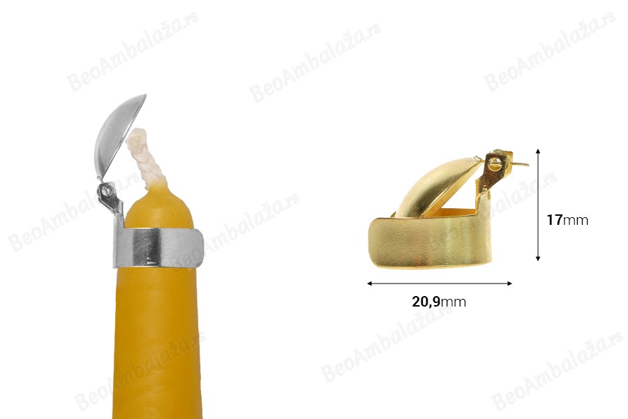 Automatski metalni aparat za gašenje sveća, u zlatnoj ili srebrnoj boji-dimenzije_slike