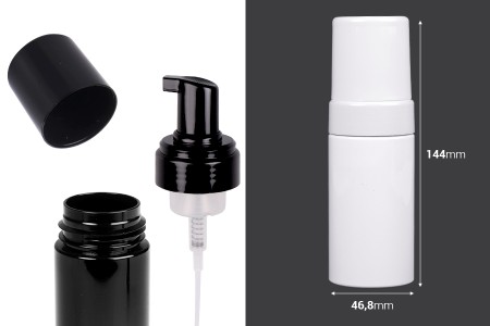 PET plastična flašica 100mL sa pumpicom za penu - 12 kom-dimenzije_slike