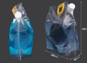 DoyPack kesa za tečnosti 2,5 L providna sa belim sigurnosnim zatvaračem i ručkom – 10 kom DoyPack kesa za tečnosti 2,5 L providna sa belim sigurnosnim zatvaračem i ručkom – 10 kom
