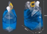 DoyPack kesica za tečnosti 5 L providna sa belim sigurnosnim zatvaračem i ručkom – 10 kom DoyPack kesica za tečnosti 5 L providna sa belim sigurnosnim zatvaračem i ručkom – 10 kom