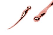 Metalna spatula za kreme 77mm u roze - zlatnoj boji sa kuglicom na kraju - 6 kom