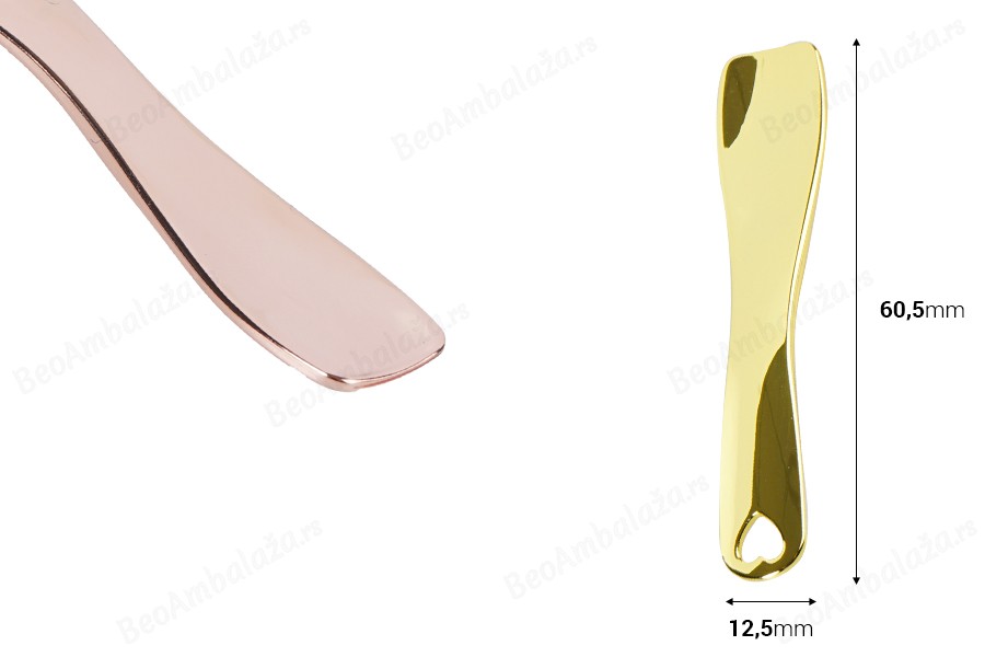 Metalna spatula za kreme 60,5mm u zlatnoj ili roze - zlatnoj boji - 6 kom-dimenzije_slike