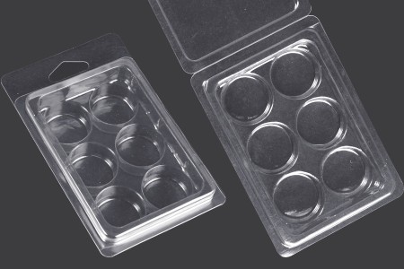 Plastični (PET) kalup sa 6 mesta za krugove voska (melts) - 20 kom-1