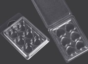 Plastični (PET) kalup sa 6 mesta za srca od voska (melts) - 20 kom
