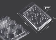 Plastični (PET) kalup sa 6 mesta za srca od voska (melts) - 20 kom