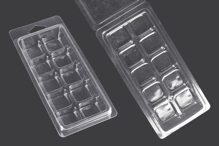 Plastični (PET) kalup sa 10 mesta za kocke voska (melts) - 20 kom-1