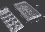 Plastični (PET) kalup sa 10 mesta za kocke voska (melts) - 20 kom Plastični (PET) kalup sa 10 mesta za kocke voska (melts) - 20 kom