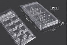 Plastični (PET) kalup sa 10 mesta za kocke voska (melts) - 20 kom