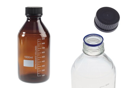 Graduisana staklena boca od 1000 ml sa crnim plastičnim poklopcem-slika_proizvoda