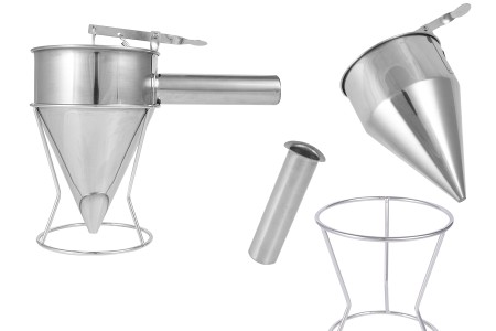 Alat od nerđajućeg čelika - levak od 1200 mL (vrh od 8 mm) za punjenje kalupa sveća i sapuna-slika_proizvoda