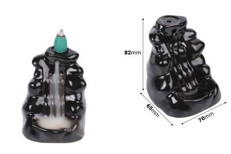Keramički gorionik 70x65x82 mm za mirisne konuse sa povratnim tokom (backflow)-dimenzije_slike