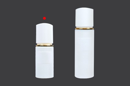 Staklena bočica 30 ml luksuzna bela mat sa poklopcem i zlatnom pumpicom za kremu-5