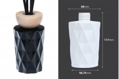 Staklena bočica 180mL (PP28) sa reljefom, u crnoj ili beloj boji, pogodna za osveživače prostora