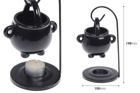 Keramički osveživač prostora sa metalnom bazom za voskove i ulja-dimenzije_slike