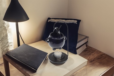 Keramički osveživač prostora sa metalnom bazom za voskove i ulja-grupa_slika