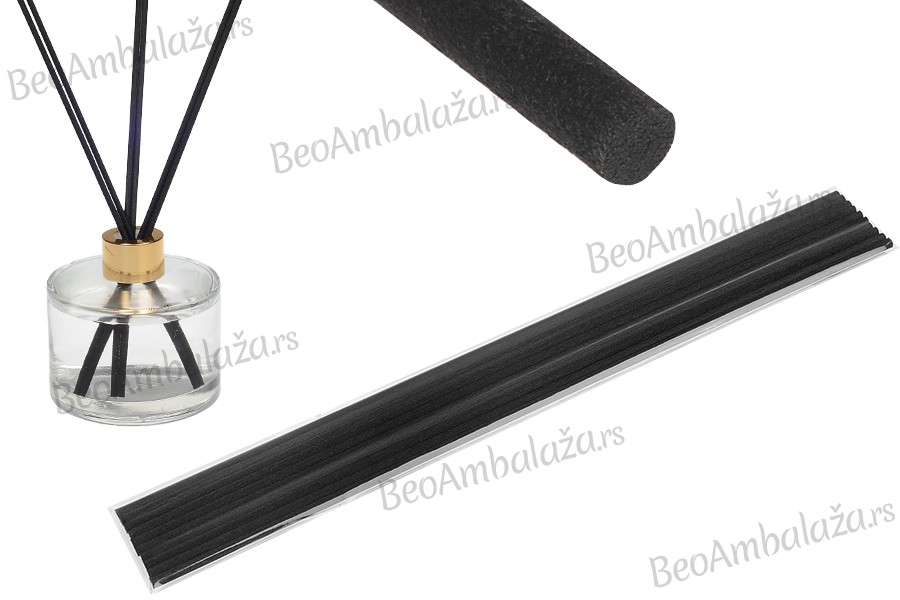 Fiber sticks - štapići 3x250 mm (tvrdi) za osveživače prostora u crnoj boji - 10 kom