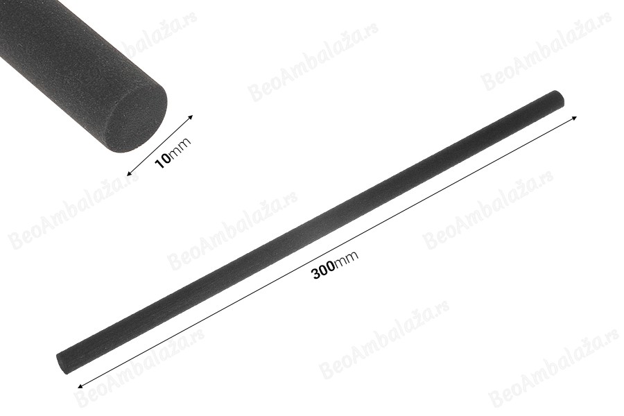 Fiber sticks - štapići 10x300 mm (tvrdi) za osveživače prostora u crnoj boji - 5 kom-dimenzije_slike