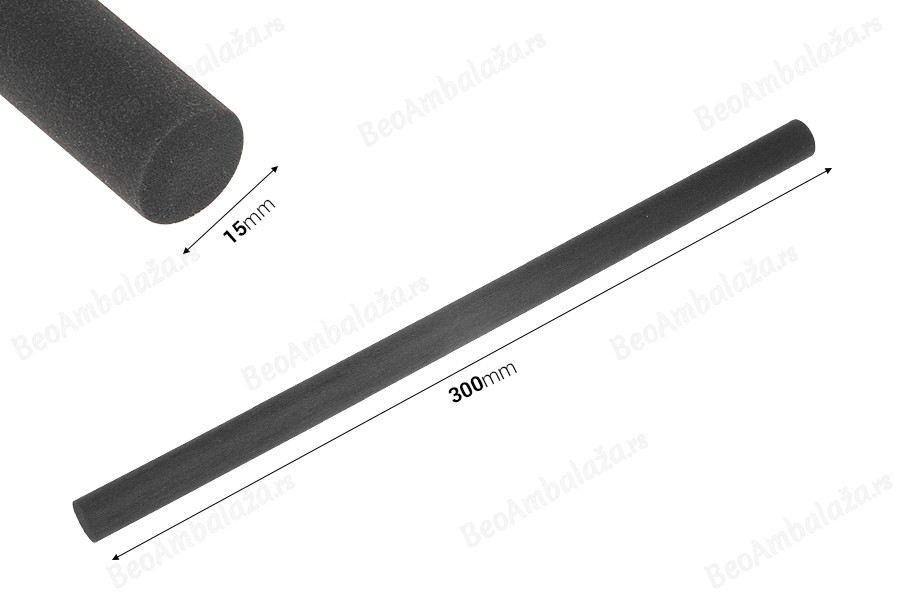 Fiber sticks - štapići 15x300 mm (tvrdi) za osveživače prostora u crnoj boji - 1 kom-dimenzije_slike
