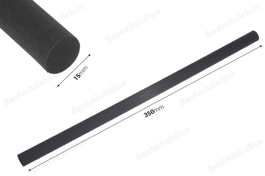 Fiber sticks - štapići 15x350 mm (meki) za osveživače prostora u crnoj boji - 1 kom-dimenzije_slike