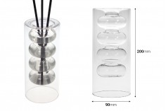 Staklena dupla vaza 350ml od duvanog stakla pogodna za osveživače prostora