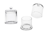 Ukrasna staklena fondanjera 220 ml 102x105,8 mm sa poklopcem Ukrasna staklena fondanjera 220 ml 102x105,8 mm sa poklopcem