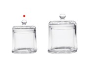 Ukrasna staklena fondanjera 220 ml 102x105,8 mm sa poklopcem Ukrasna staklena fondanjera 220 ml 102x105,8 mm sa poklopcem