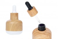 Staklena bočica 30mL sa pipetom i plastičnom oblogom u dezenu drveta