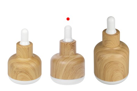 Staklena bočica 30mL sa pipetom i plastičnom oblogom u dezenu drveta-grupa_slika