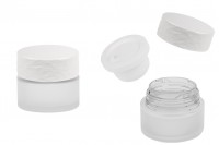 Dopunjiva staklena teglica od 30 mL za kreme, sa akrilnim zatvaračem i plastičnim međupoklopcem