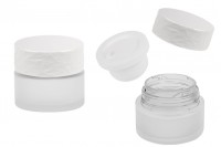 Dopunjiva staklena teglica od 50 mL za kreme, sa akrilnim zatvaračem i plastičnim međupoklopcem