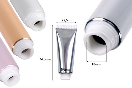 Plastična tuba 10 ml (široko grlo) u različitim bojama sa unutrašnjim aluminijumskim premazom – 12 kom-dimenzije_slike