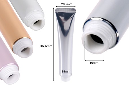 Plastična tuba 20 ml (široko grlo) u različitim bojama sa unutrašnjim aluminijumskim premazom – 12 kom-dimenzije_slike