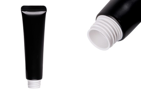 Plastična tuba 15 ml (široko grlo) sa unutrašnjim aluminijumskim premazom  u crnoj mat boji – 12 kom-slika_proizvoda