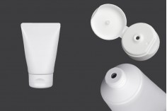 Plastična tuba 100mL bela sa unutrašnjom aluminijumskom oblogom i flip top zatvaračem - 12 kom