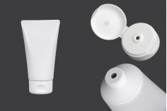 Plastična tuba 150mL bela sa unutrašnjom aluminijumskom oblogom i flip top zatvaračem - 12 kom