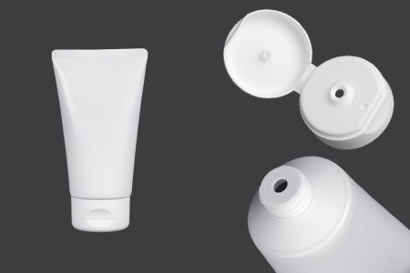 Plastična tuba 150mL bela sa unutrašnjom aluminijumskom oblogom i flip top zatvaračem - 12 kom-slika_proizvoda