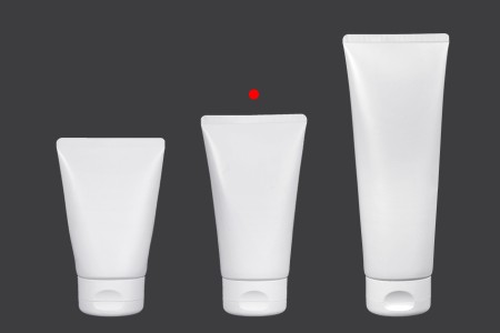 Plastična tuba 150mL bela sa unutrašnjom aluminijumskom oblogom i flip top zatvaračem - 12 kom-grupa_slika